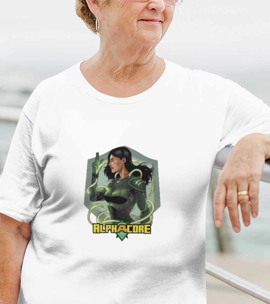 Kara Lynne Ingrid Valdez Alphacore Hero With Energy Tendrils T-Shirt