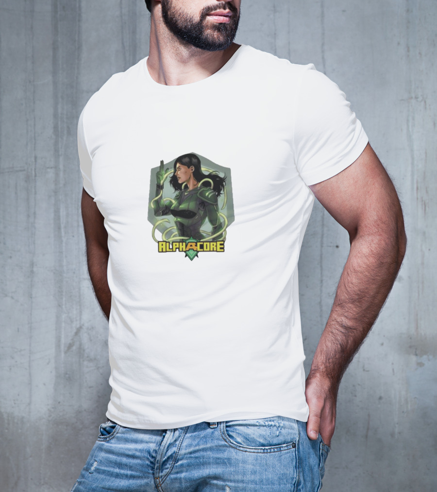 Kara Lynne Ingrid Valdez Alphacore Hero With Energy Tendrils T-Shirt