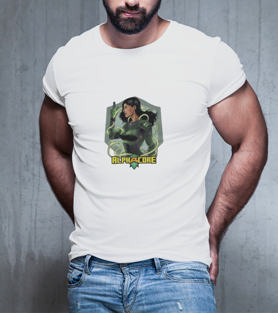 Kara Lynne Ingrid Valdez Alphacore Hero With Energy Tendrils T-Shirt