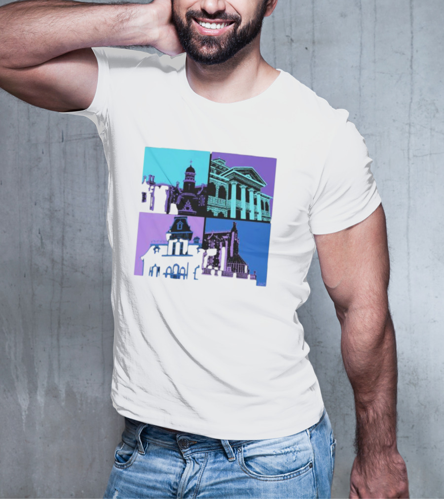 The Four Mansions Haunted Attraction Icons T-Shirt