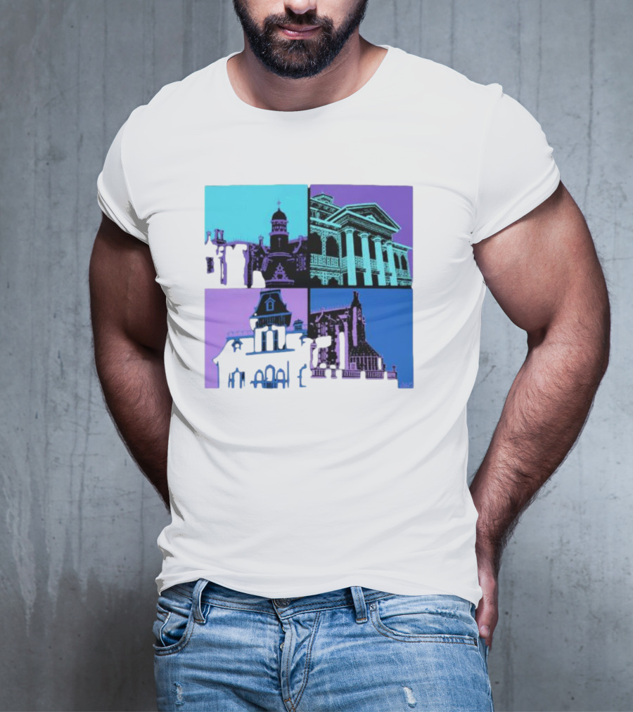 The Four Mansions Haunted Attraction Icons T-Shirt