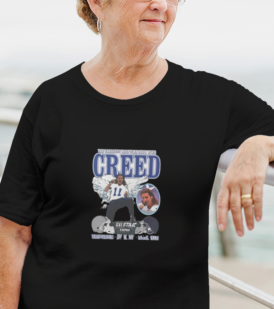 The Greatest Halftime Show Ever Creed Cowboy Thanksgiving Day 2001 Dallas Texas T-Shirt