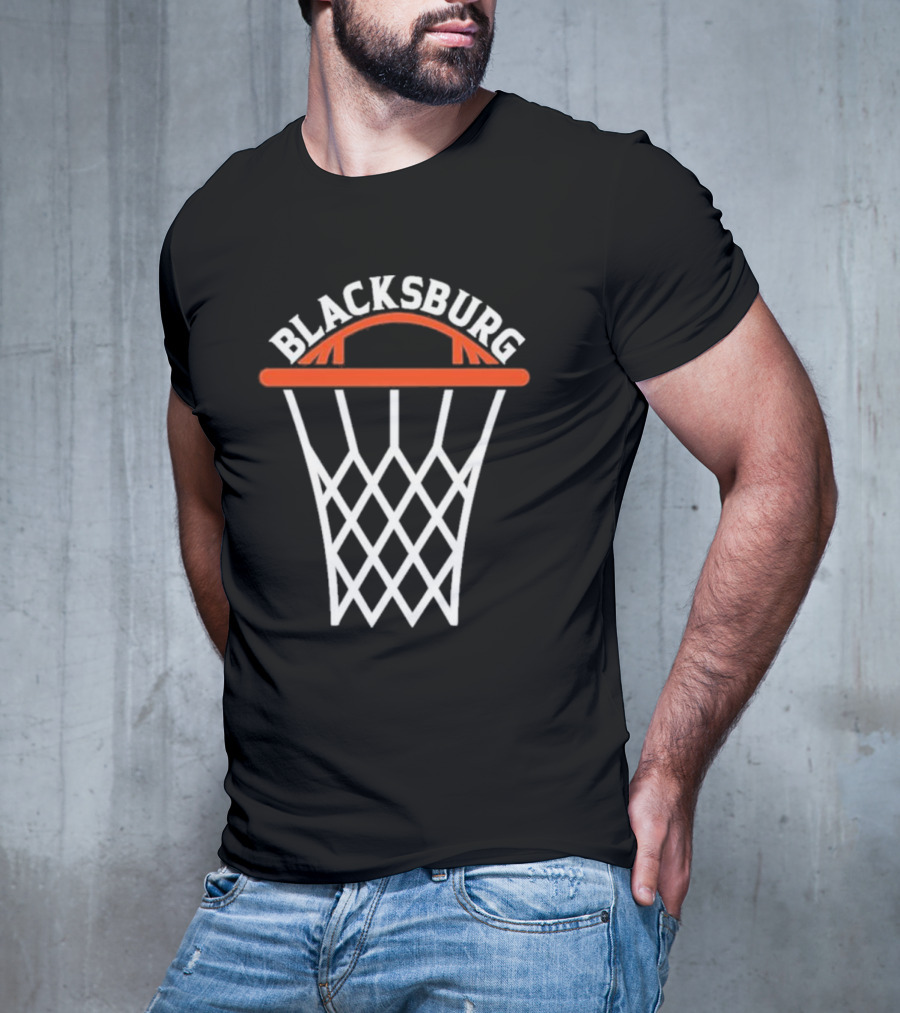 Blacksburg Basketball Hoops Net T-Shirt