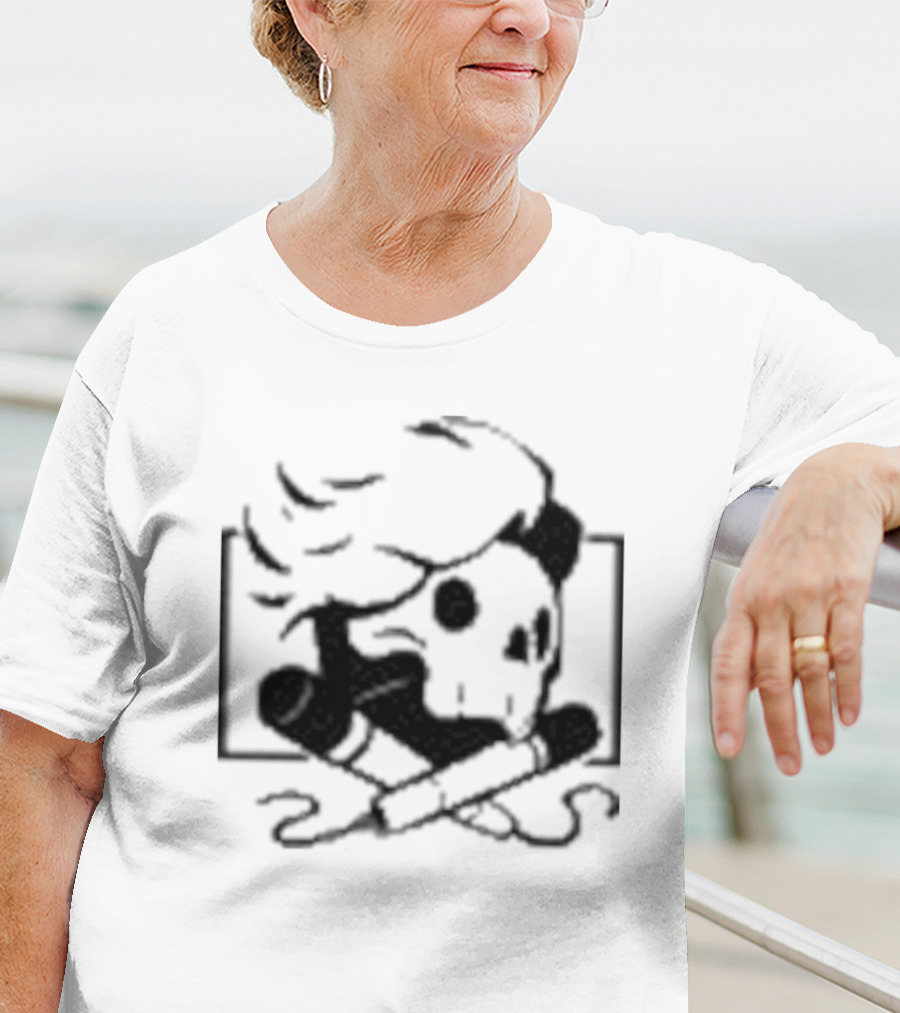 Danielrustage Skull Microphone Crossbones T-Shirt