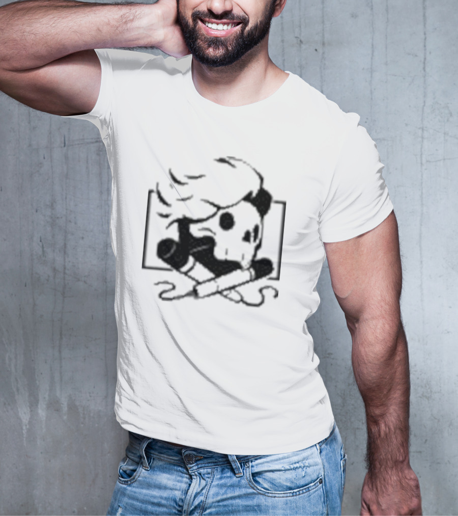 Danielrustage Skull Microphone Crossbones T-Shirt