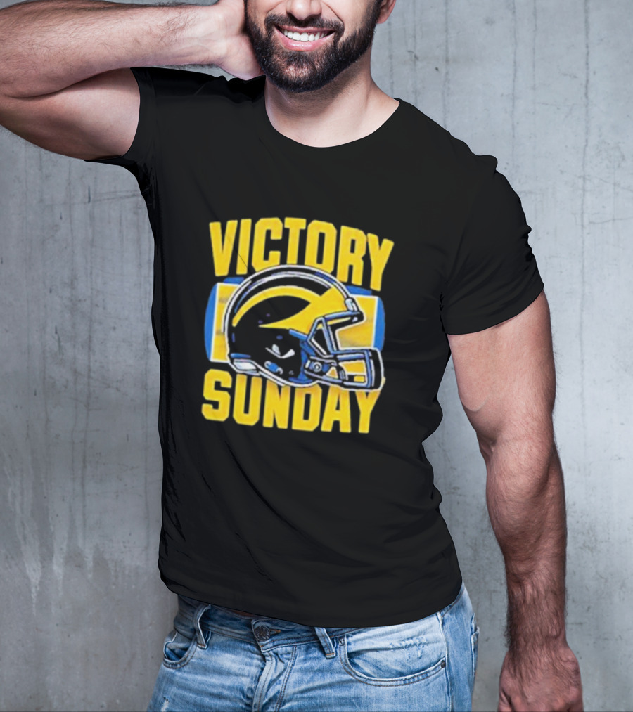 Victory Sunday Michigan Football Helmet T-Shirt