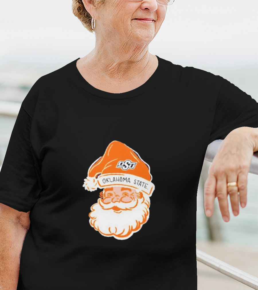 Oklahoma State Cowboys Santa Claus Christmas OSU Logo Hat T-Shirt