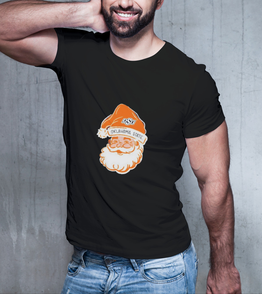 Oklahoma State Cowboys Santa Claus Christmas OSU Logo Hat T-Shirt