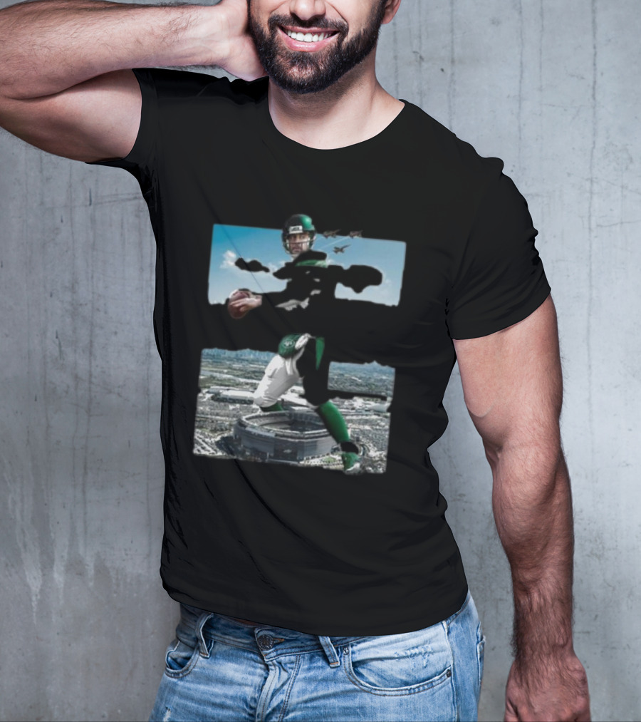 Philadelphia Eagles Mr Rogers Huge And Eagles Stadium Jets Football T-Shirt