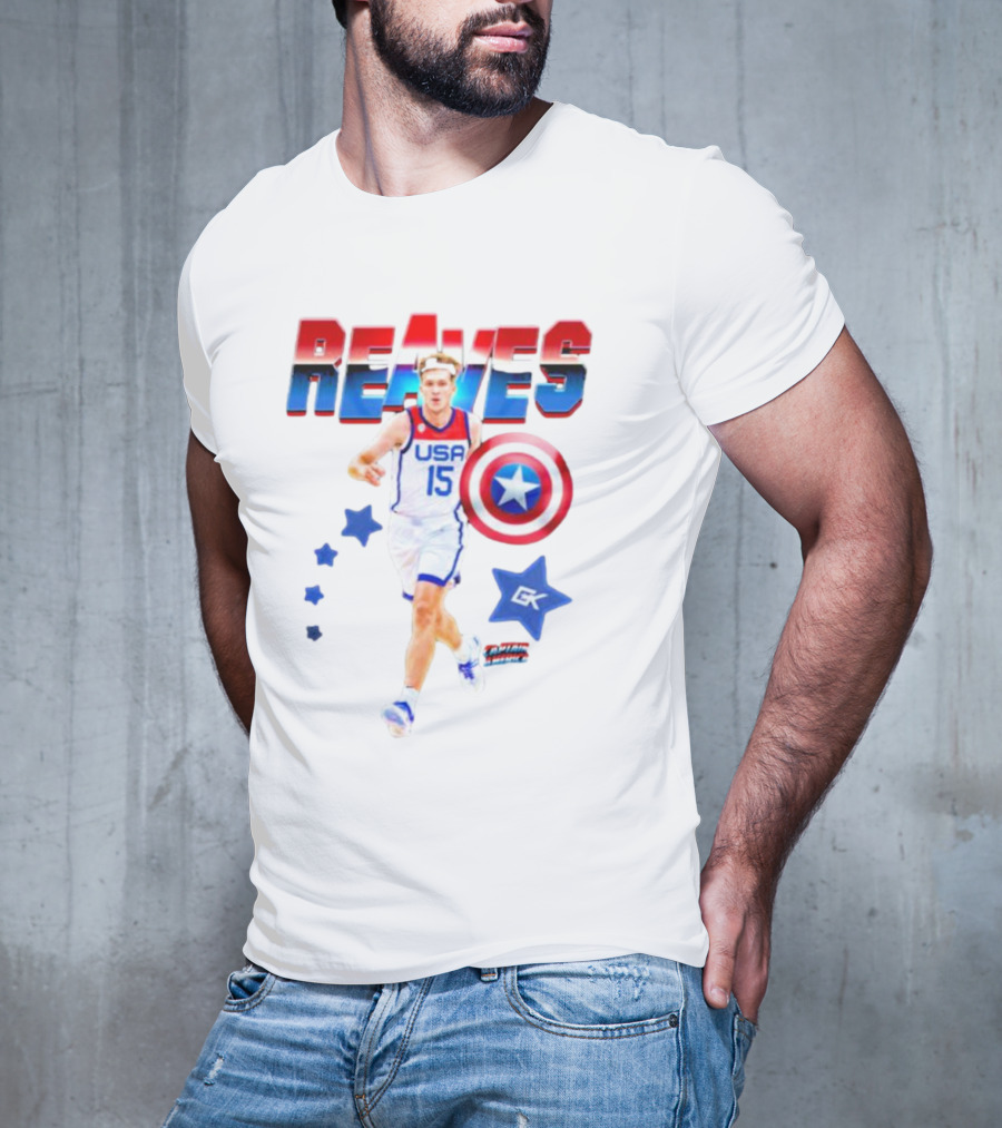 Reaves USA 15 Captain America Shield Sports Stars T-Shirt