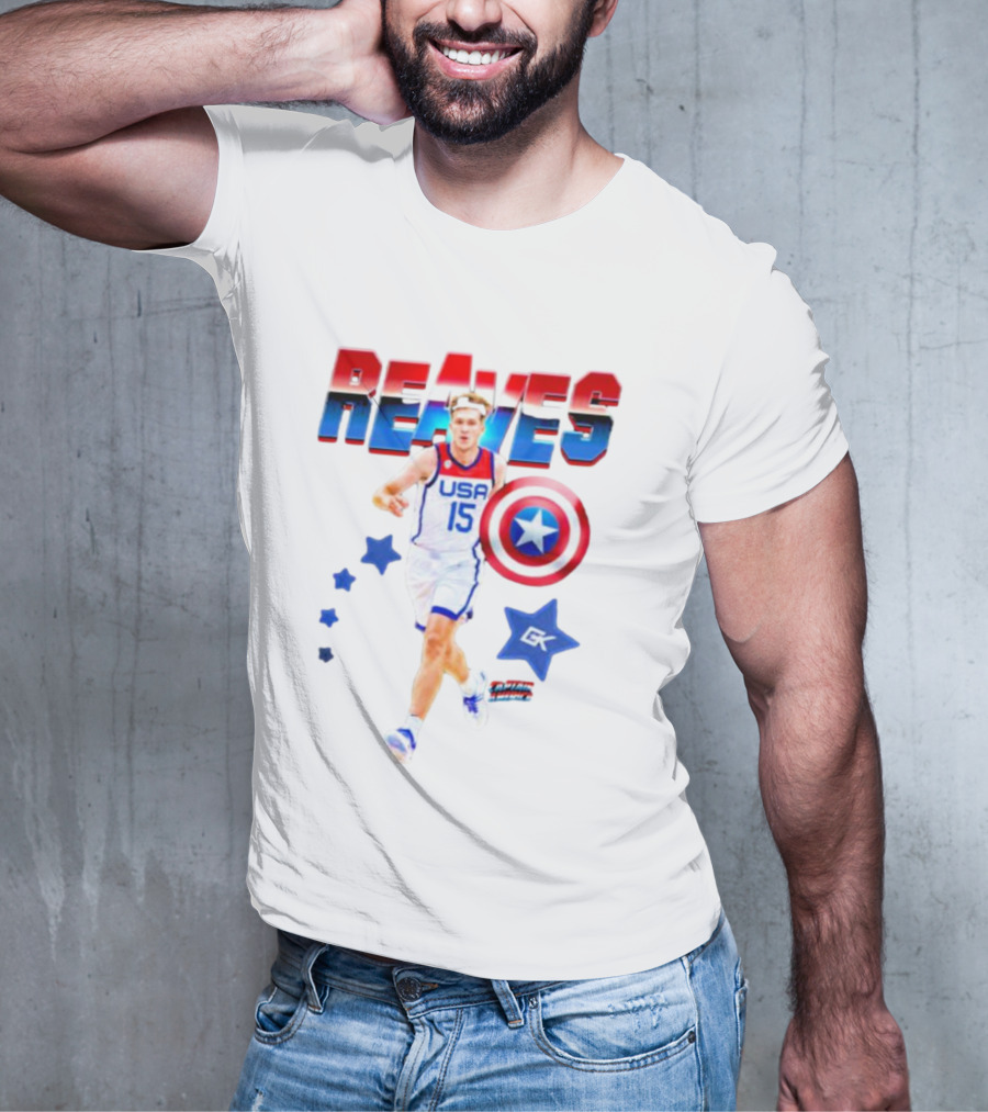 Reaves USA 15 Captain America Shield Sports Stars T-Shirt