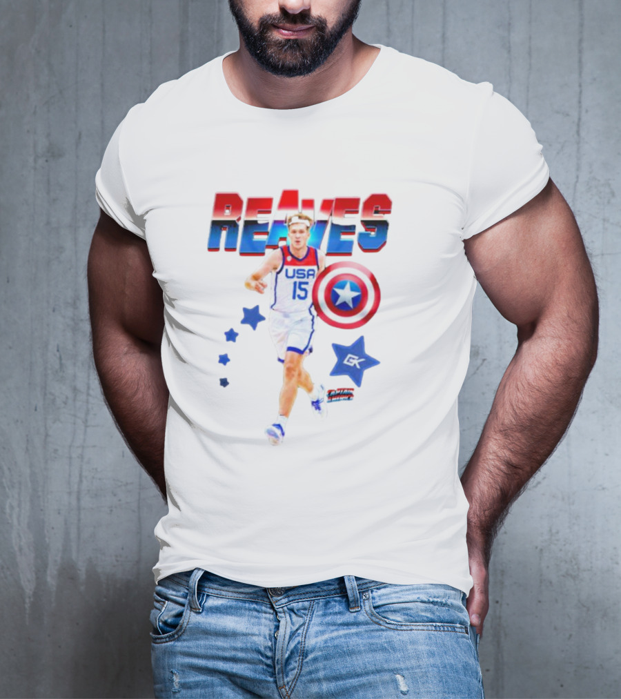 Reaves USA 15 Captain America Shield Sports Stars T-Shirt