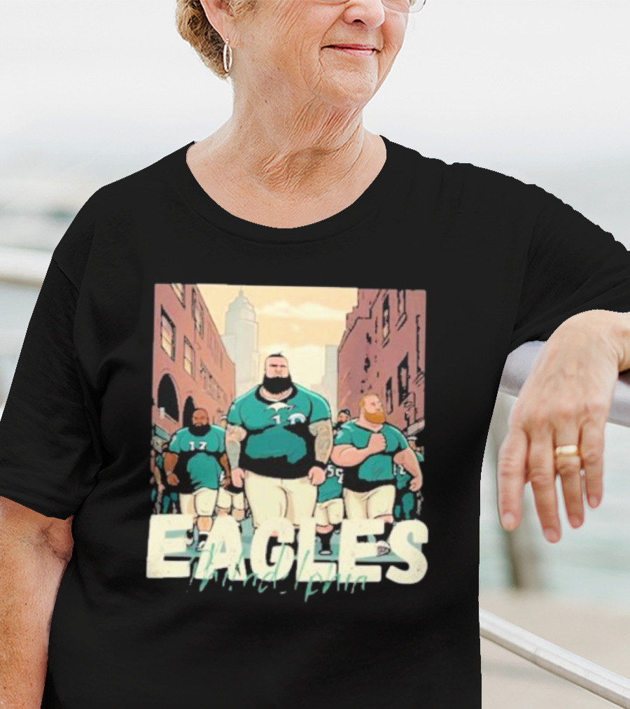 Eagles Philadelphia Players Strolling In City Streets T-Shirt