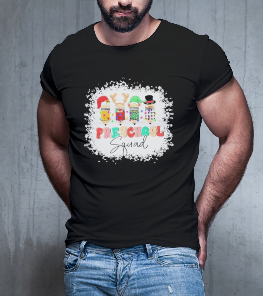 Preschool Squad Christmas Snowflake Festive Friends T-Shirt