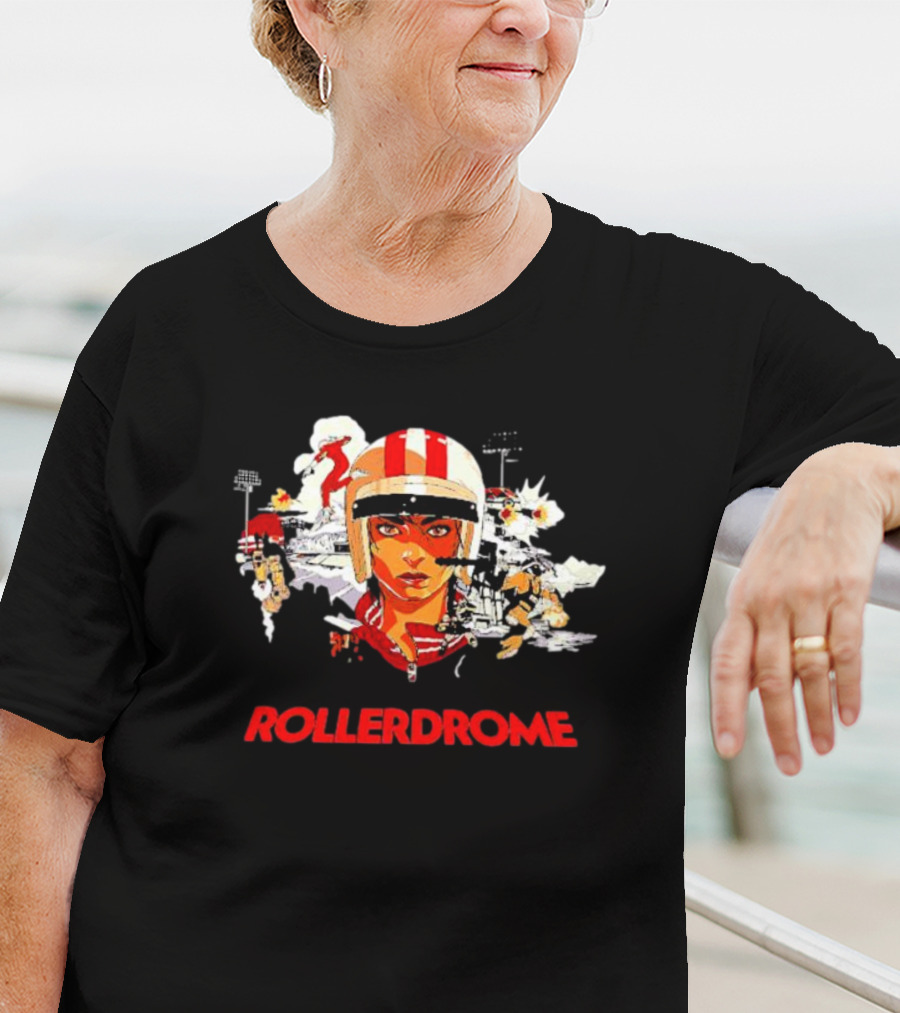 Rollerdrome Retro Futuristic Action Sports T-Shirt