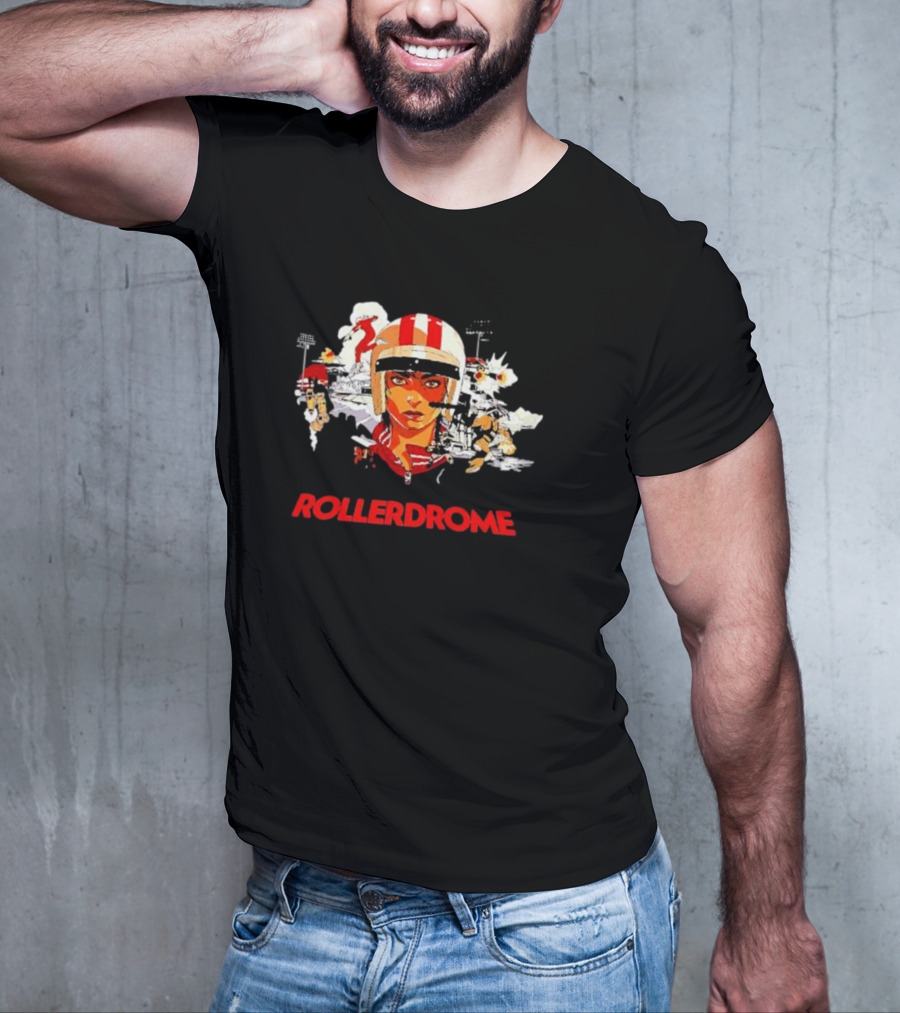 Rollerdrome Retro Futuristic Action Sports T-Shirt