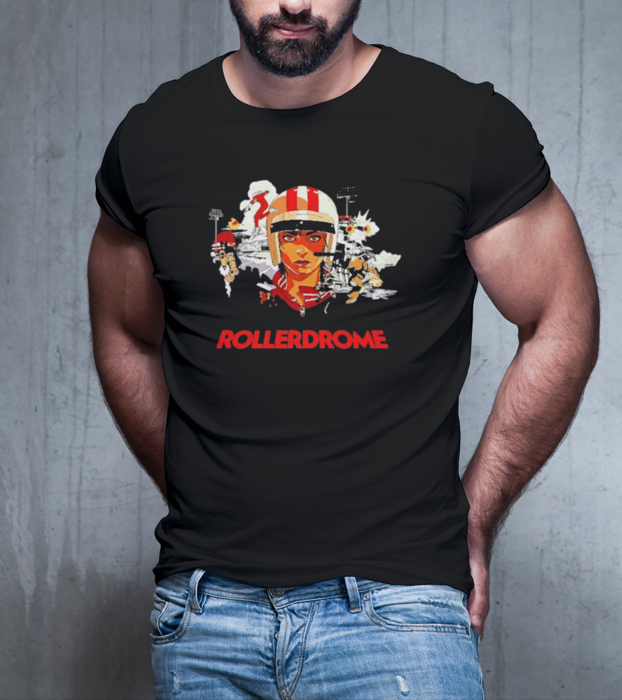 Rollerdrome Retro Futuristic Action Sports T-Shirt
