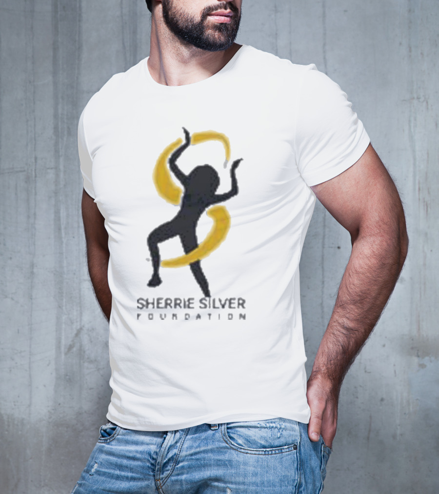 Sherrie Silver Foundation Dancing Figure With Yellow Swirls T-Shirt