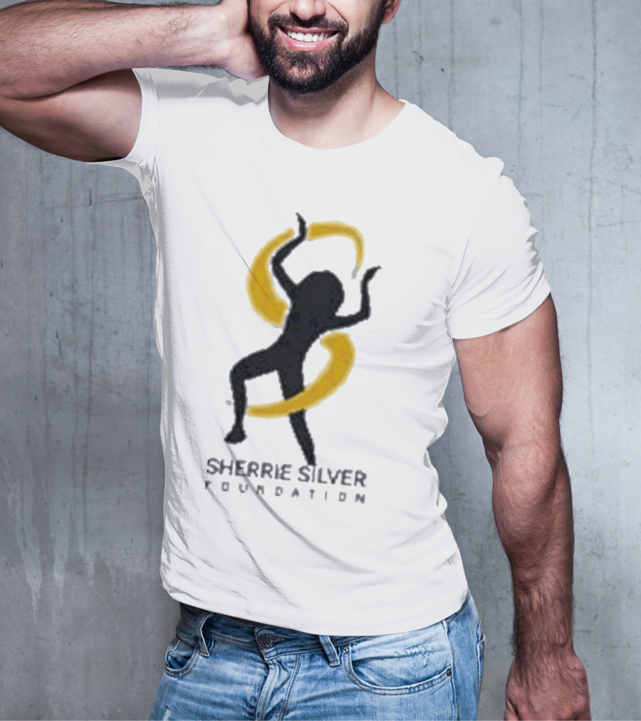 Sherrie Silver Foundation Dancing Figure With Yellow Swirls T-Shirt