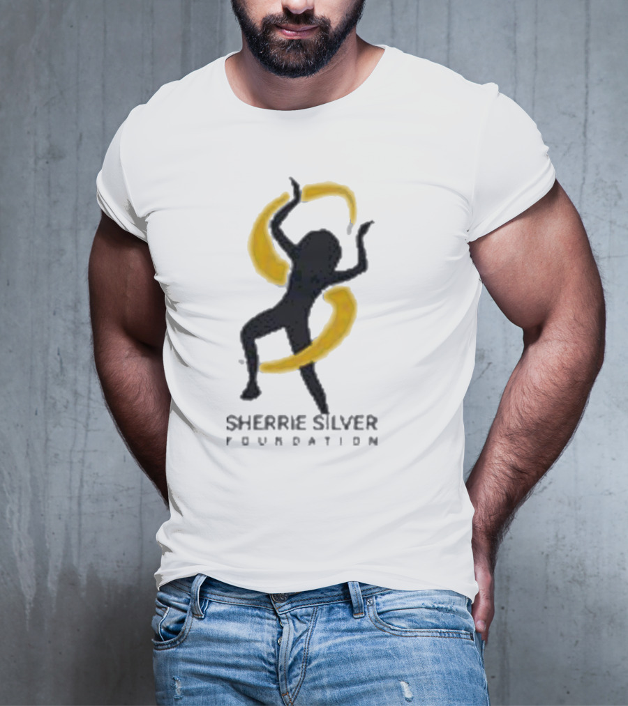 Sherrie Silver Foundation Dancing Figure With Yellow Swirls T-Shirt