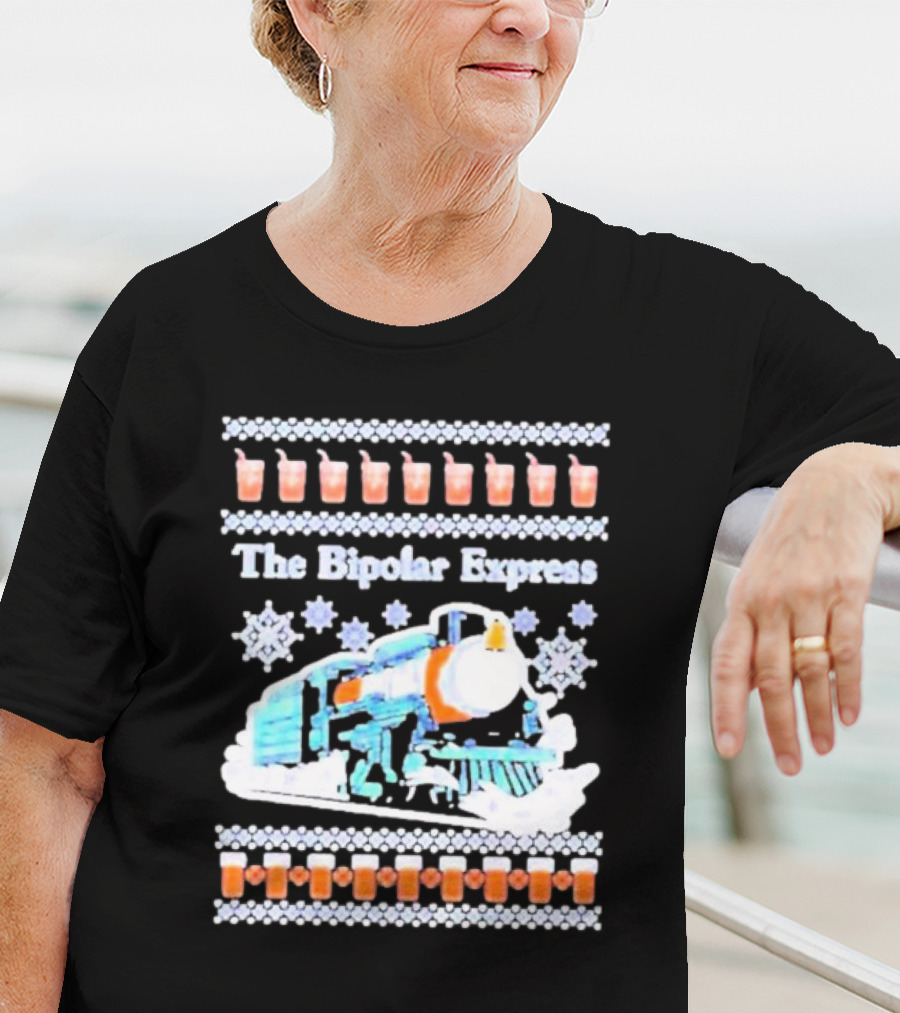 The Bipolar Express Ice Drink Train Winter T-Shirt