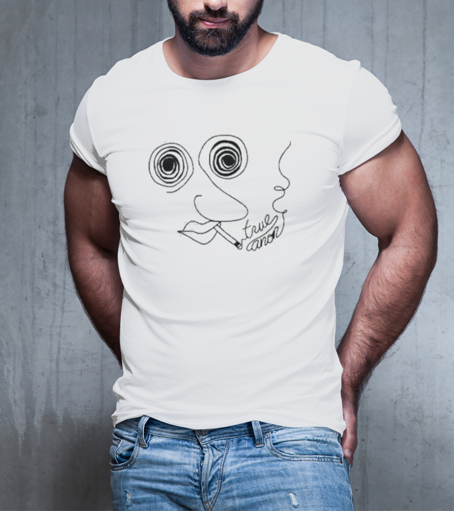 True Anon Spirals Cigarette Sketch T-Shirt