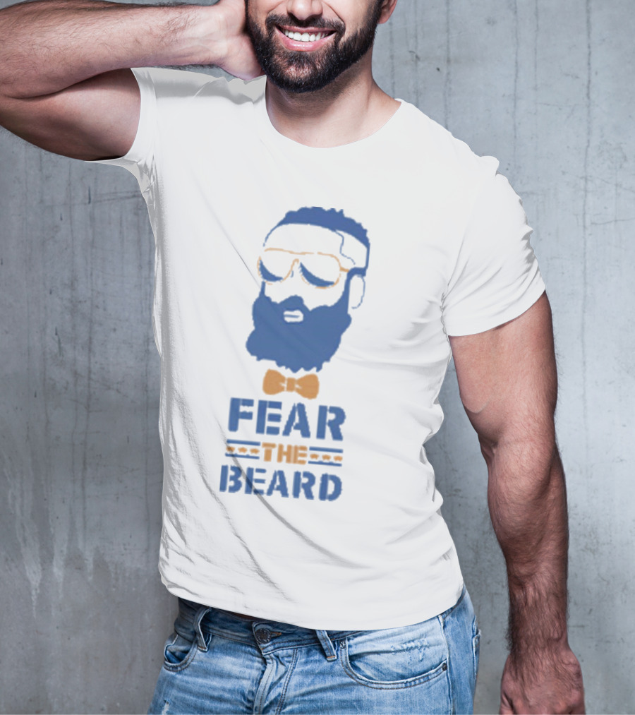 James Harden Fear The Beard Blue Orange Bowtie Sunglasses T-Shirt