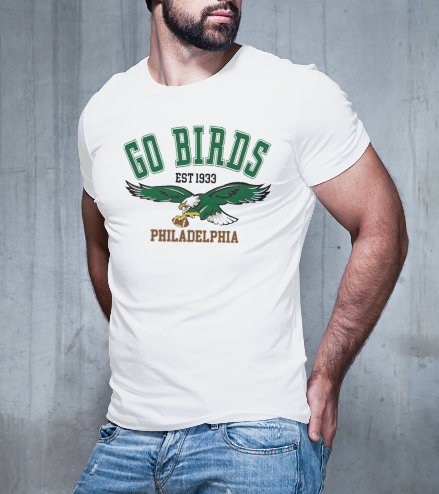 Kelly Green Go Birds Philadelphia Eagles Est 1933 NFL Vintage Sweatshirt T-Shirt