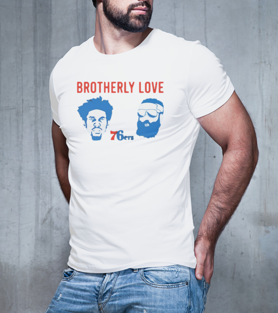 Brotherly Love 76ers Joel Embiid James Harden Philadelphia Basketball Team T-Shirt