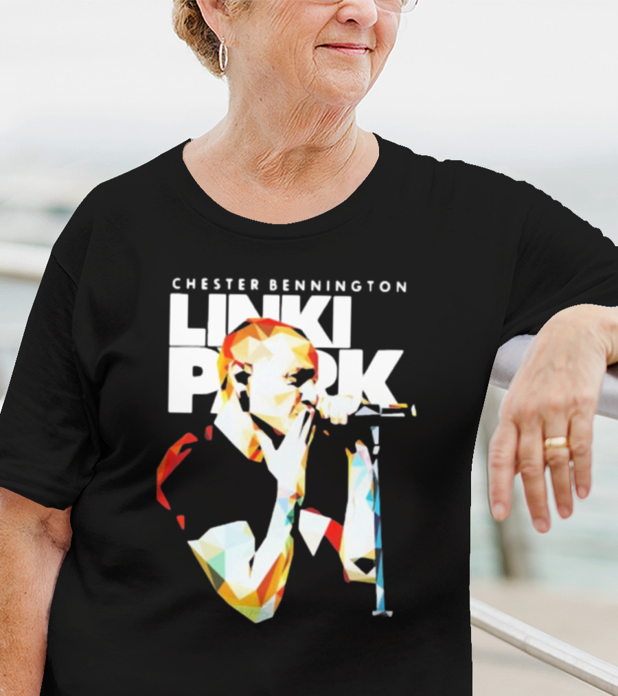 Chester Bennington Linkin Park Poly Art Mic Performance T-Shirt