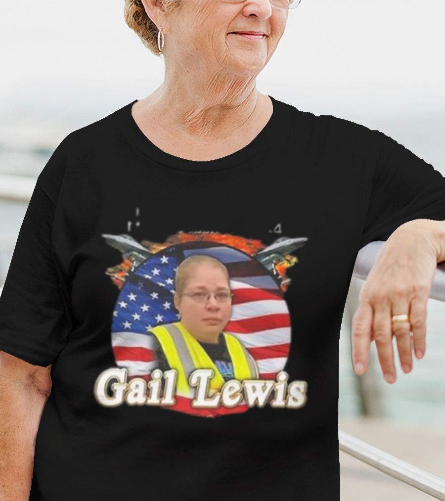 Gail Lewis Walmarines The Few The Proud American Hero Flag Background T-Shirt