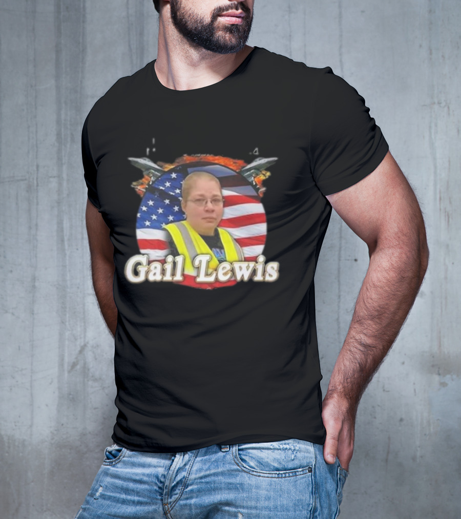 Gail Lewis Walmarines The Few The Proud American Hero Flag Background T-Shirt