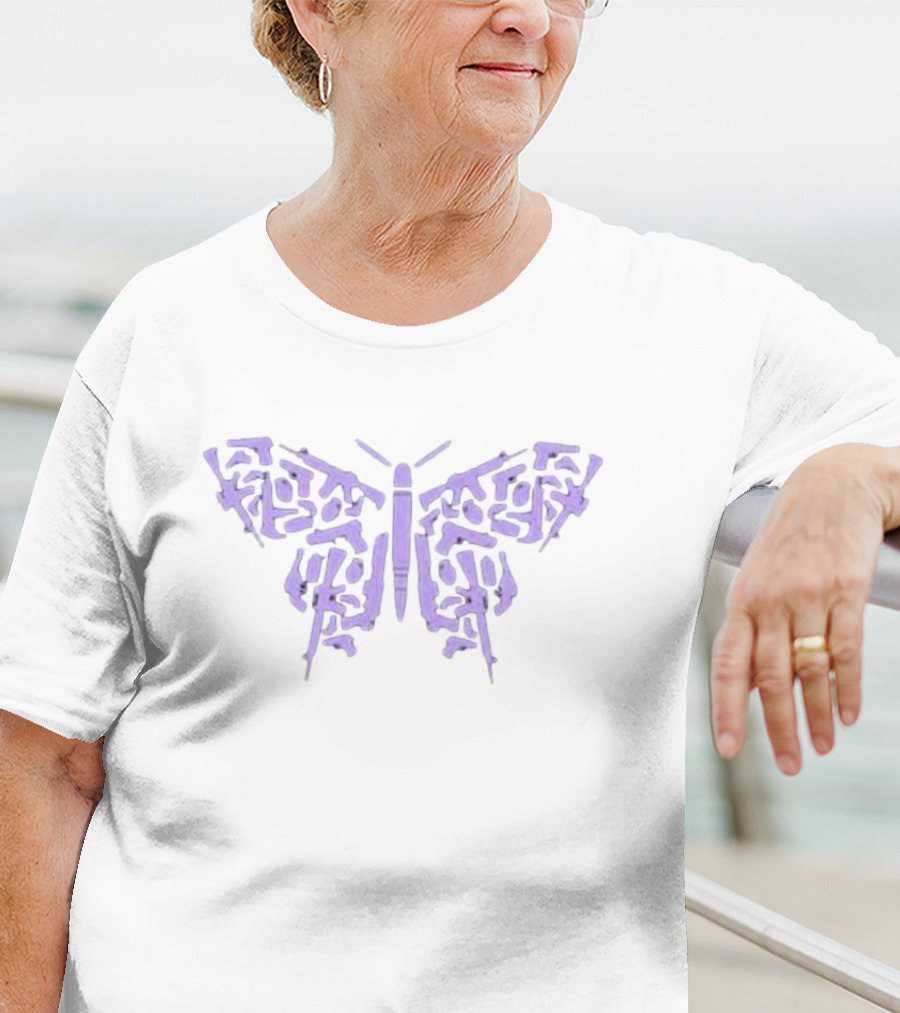 2a Butterfly Guns Wings T-Shirt