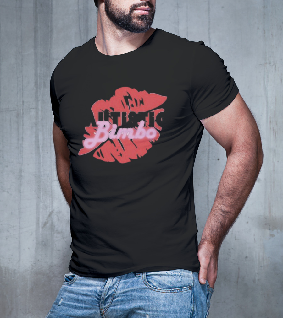 Autistic Bimbo Pink Lips Kiss T-Shirt