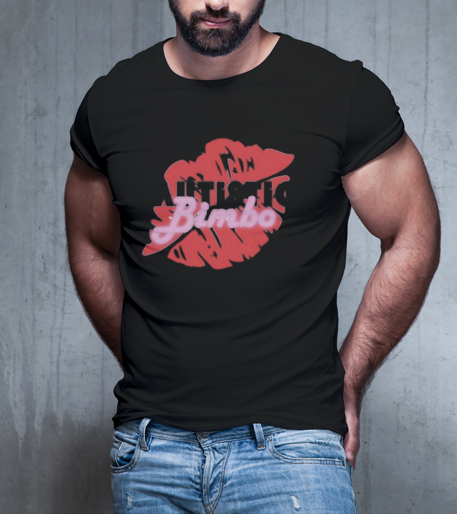 Autistic Bimbo Pink Lips Kiss T-Shirt