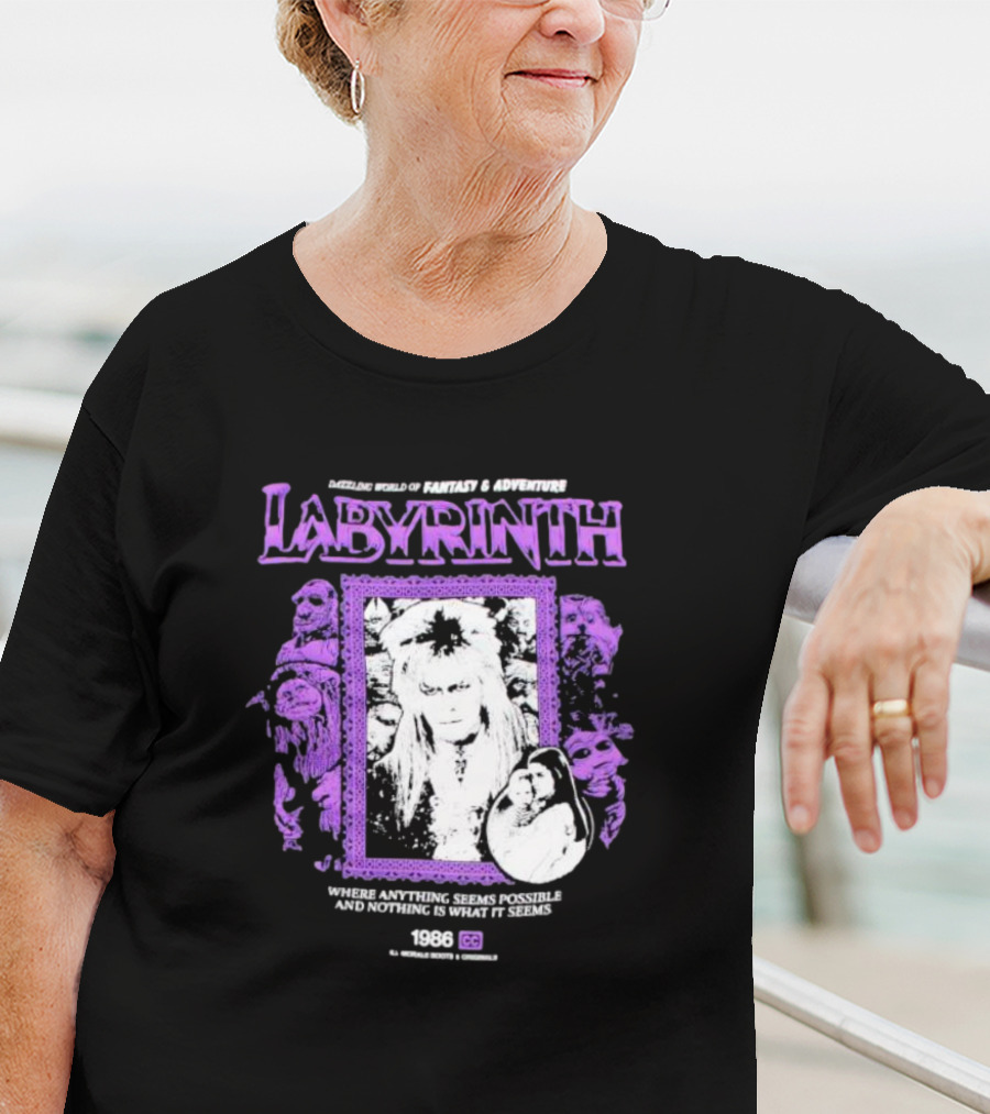 Dazzling World Of Fantasy And Adventure Labyrinth 1986 Where Anything Seems Possible And Nothing Is What It Seems T-Shirt