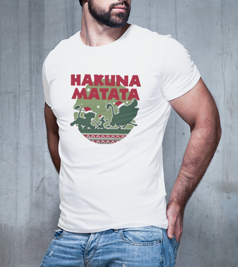 Hakuna Matata Disney Christmas The Lion King Holiday Festive Edition T-Shirt