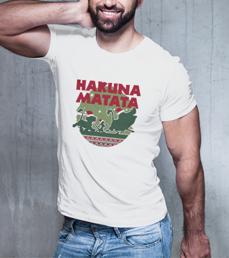 Hakuna Matata Disney Christmas The Lion King Holiday Festive Edition T-Shirt