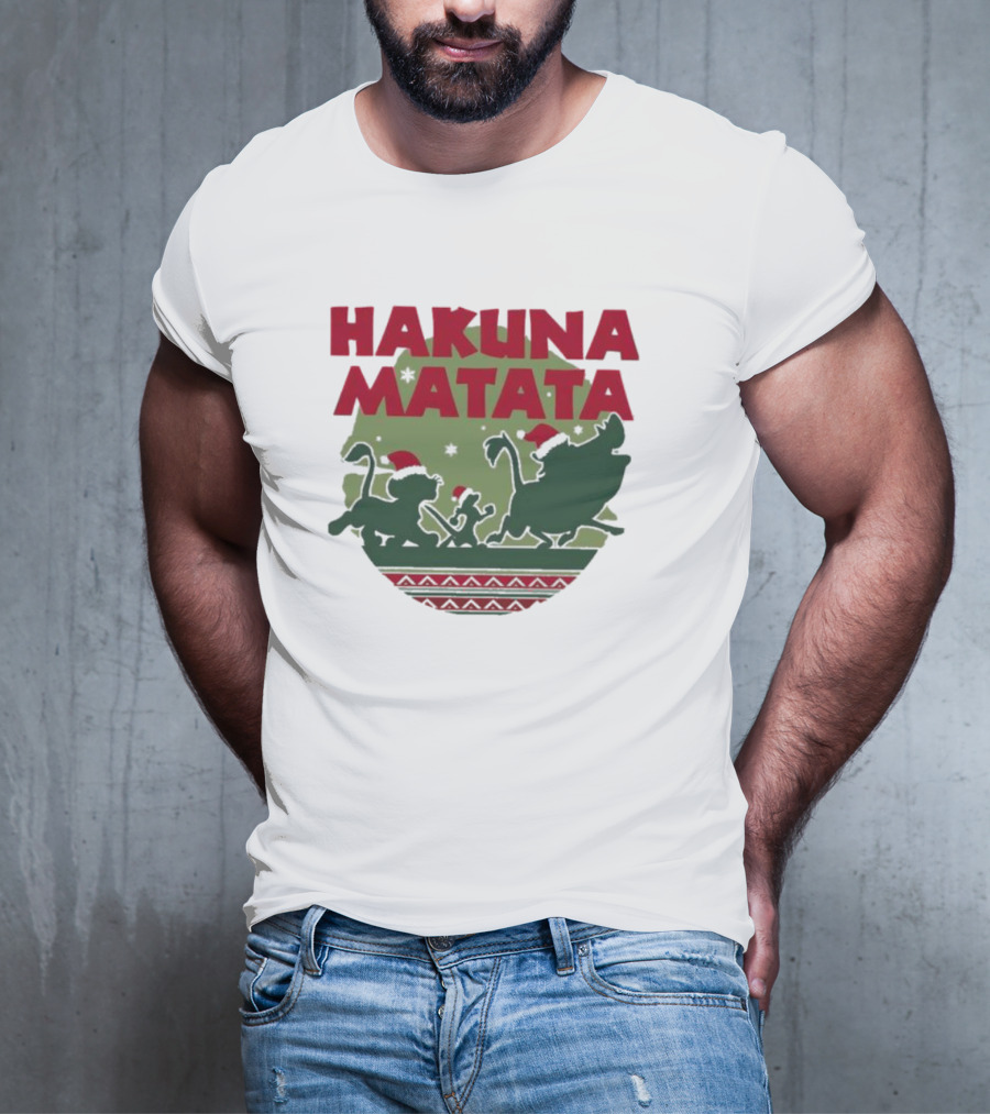 Hakuna Matata Disney Christmas The Lion King Holiday Festive Edition T-Shirt