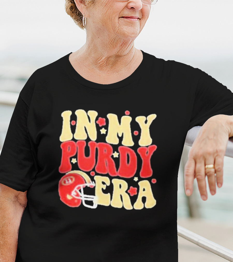 In My Purdy Era Football Helmet And Stars T-Shirt