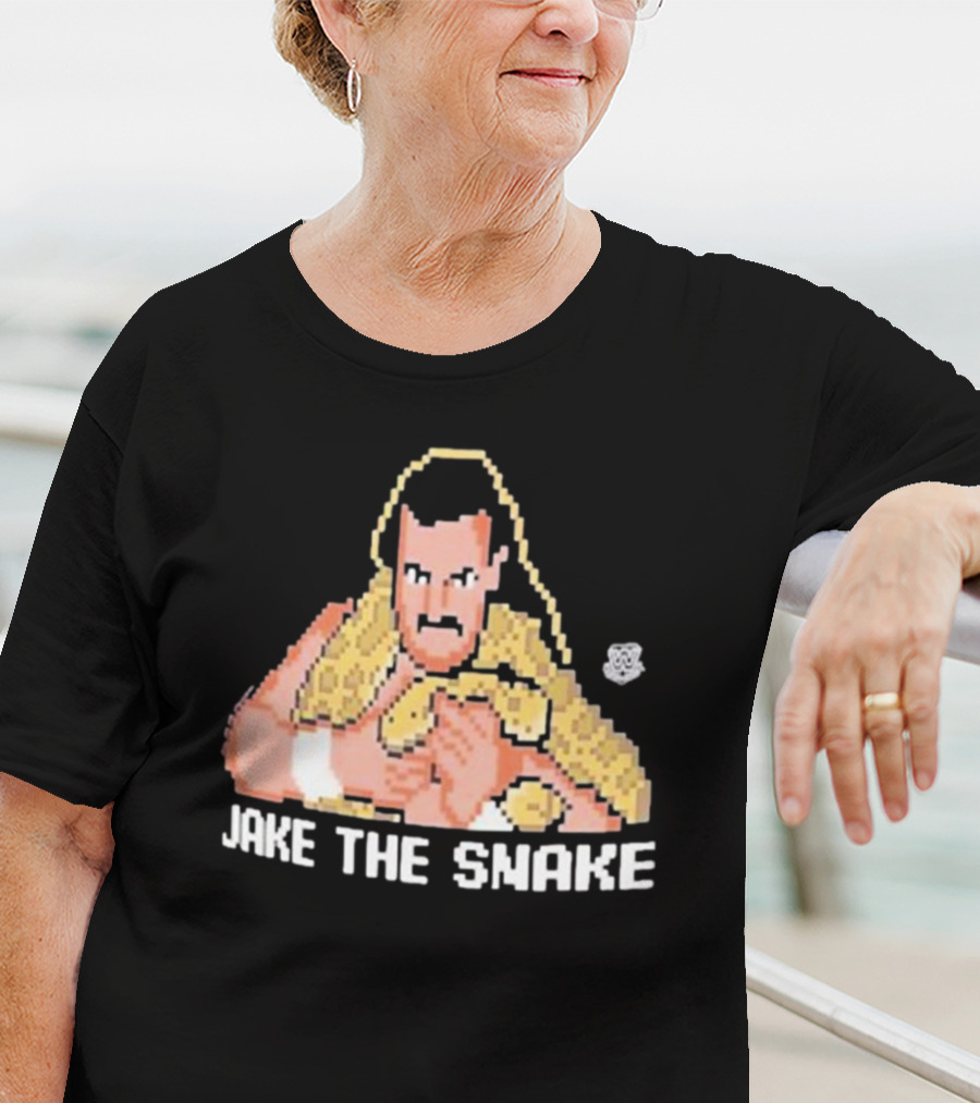 Jake The Snake Roberts 32-bit Pixel Art Ripple Junction T-Shirt