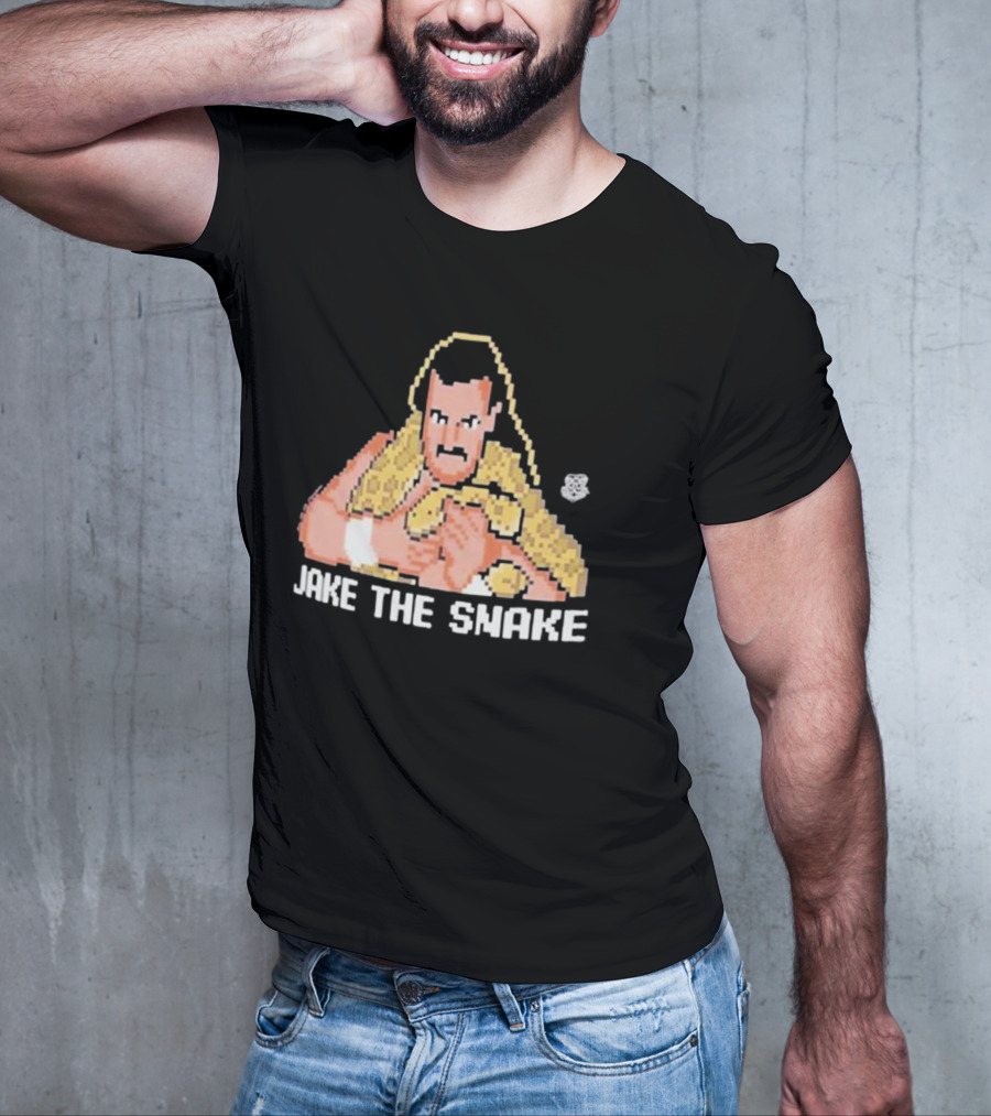 Jake The Snake Roberts 32-bit Pixel Art Ripple Junction T-Shirt