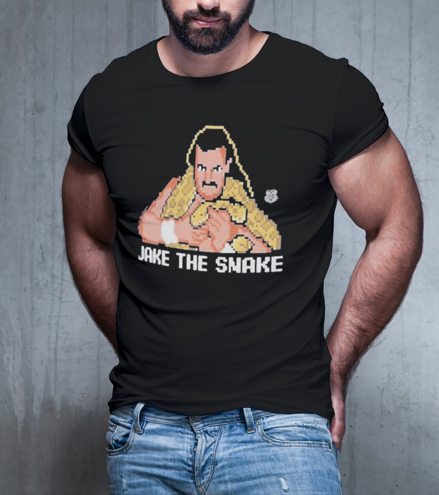 Jake The Snake Roberts 32-bit Pixel Art Ripple Junction T-Shirt