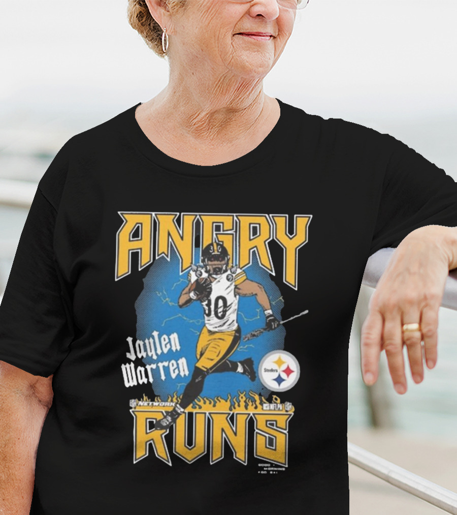 Jaylen Warren Angry Runs NFL Network Steelers T-Shirt