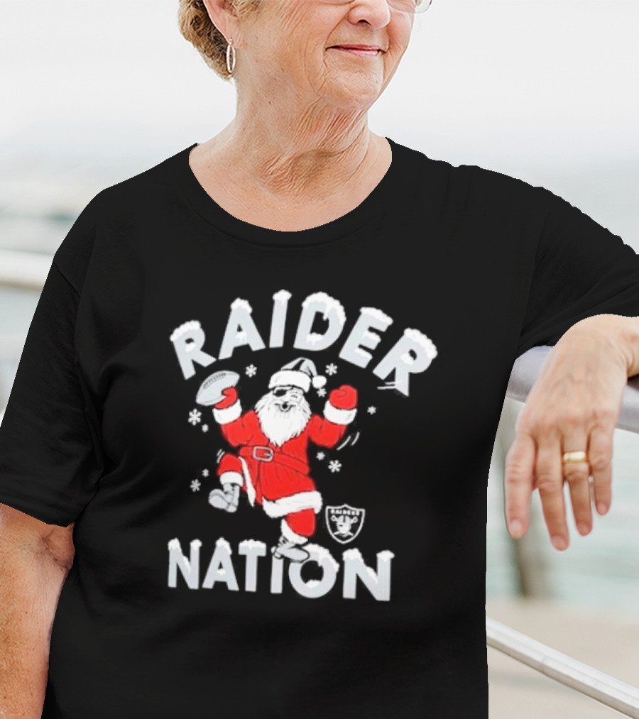 Raider Nation Santa Holiday Las Vegas Raiders Homage Tri-blend T-Shirt