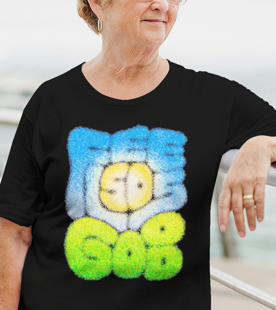 Nature Feels So Good Retro Bubble Text T-Shirt