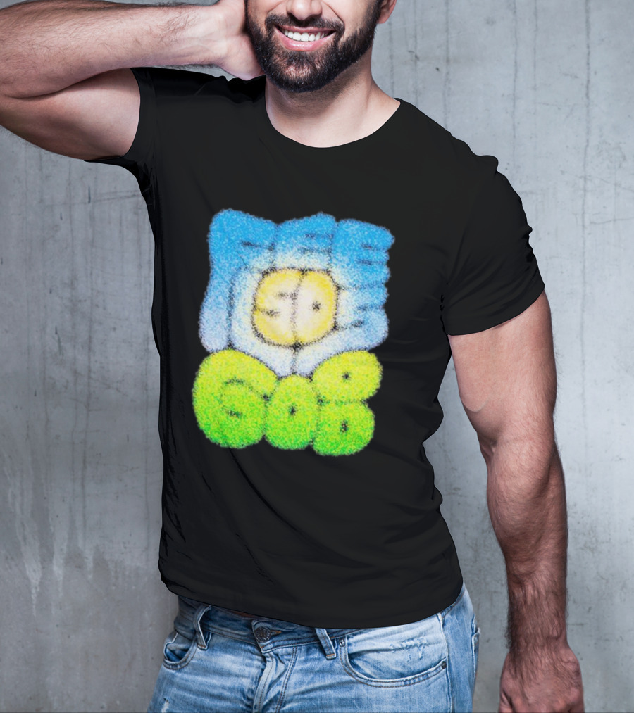 Nature Feels So Good Retro Bubble Text T-Shirt