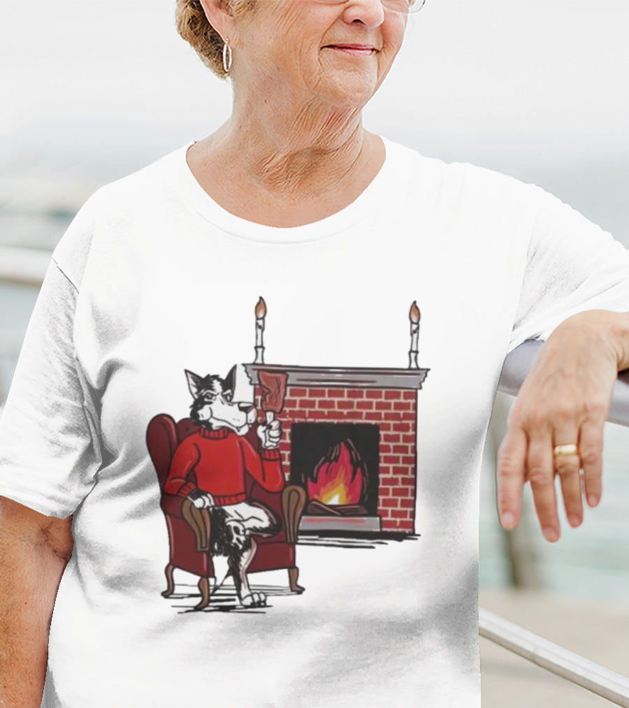 Ncs Fireplace Cozy Winter Wolf By The Hearth T-Shirt