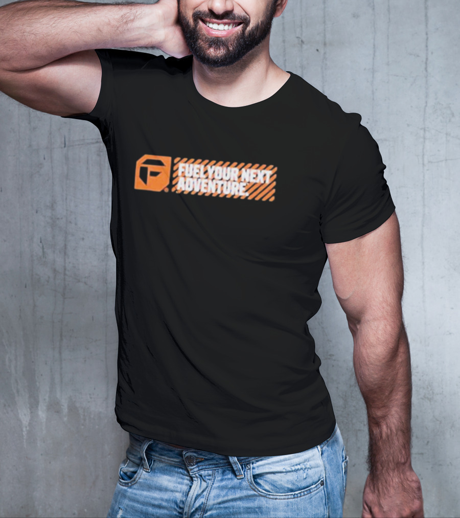 Fuel Your Next Adventure FP Logo Orange Stripes T-Shirt