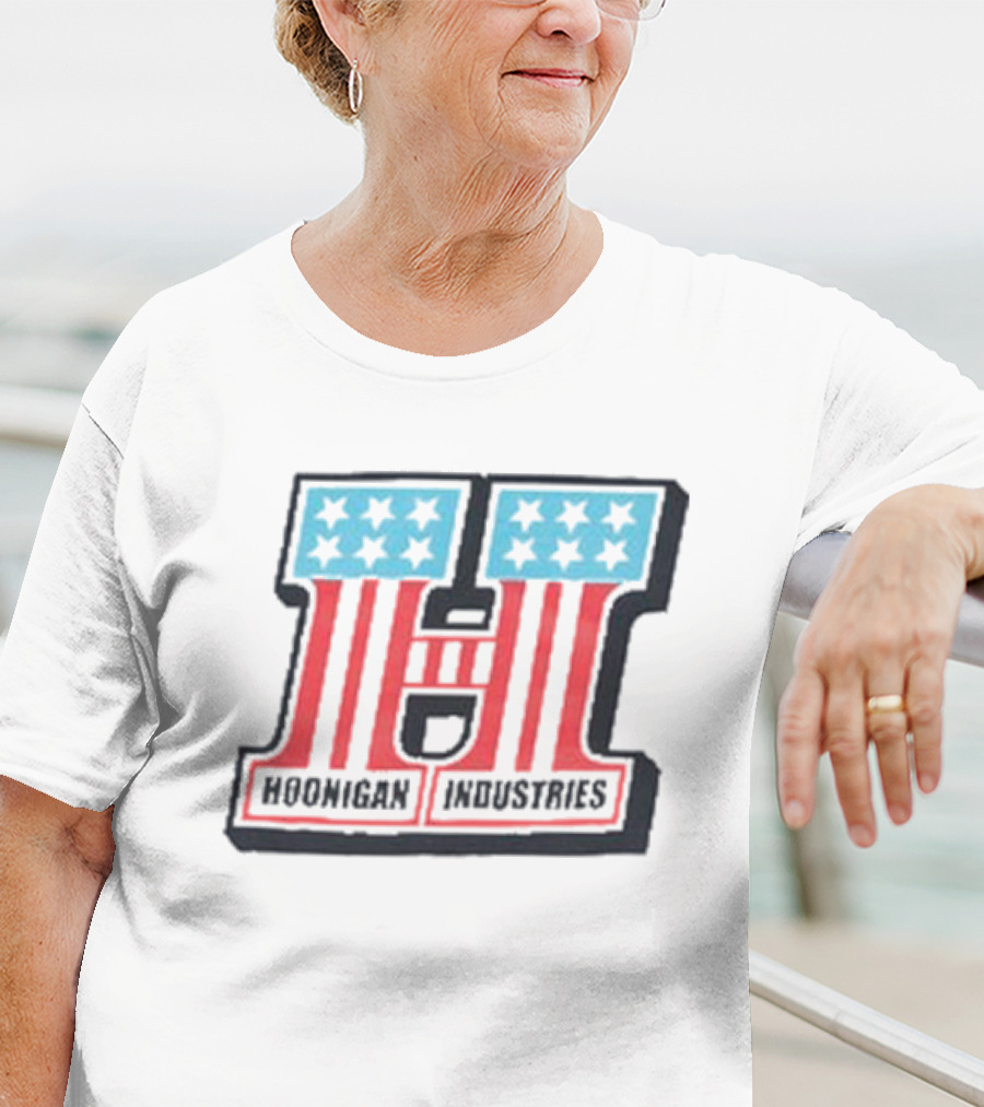 Hoonigan Industries Red Blue Stars Stripes H T-Shirt